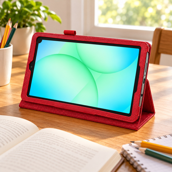 Etui Slim z klapką do Galaxy Tab A11 X135/ X133 A9 SM-X115/ X110 - czerwone