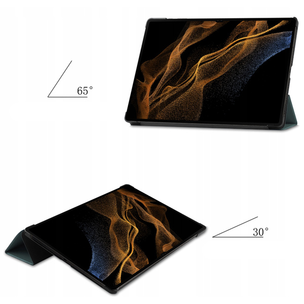 Etui Smart do Galaxy Tab S9 Ultra / S10 Ultra 14.6 X910 X916 X926, zielone - ochronne z podstawką
