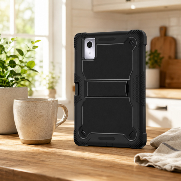 Etui pancerne do Lenovo Idea Tab Plus 12.1 2025 TB361FU TB361ZU, z podstawką, czarne