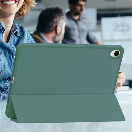 Etui Smart Pencil do Samsung Galaxy Tab S11 11 SM SMX736 z klapką, zielone - ochronne