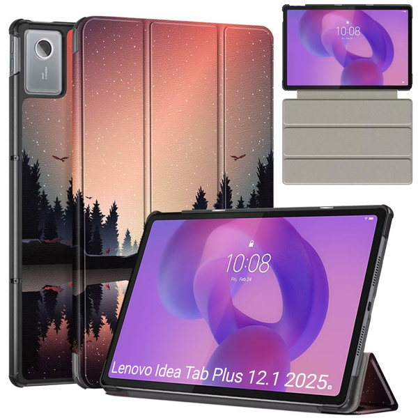 Etui do Lenovo Idea Tab Plus 12.1 2025 - ochronne z podstawką, dostęp do portów i przycisków