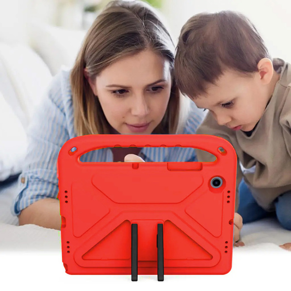 Etui FunColor z uchwytem do Samsung Galaxy Tab A9 8.7 X110 / X115, czerwone - ochronne
